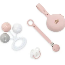 INTERBABY Regalos De Nacimiento-Set Regalo 4 Piezas Silicona Rosa