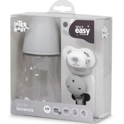Set Regalo Bebé 3 piezas silicona Gris*INTERBABY Online