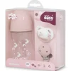 Set Regalo Bebé 3 piezas silicona Rosa*INTERBABY