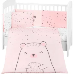 Set textil Cuna 6 piezas Bear Rosa*KIKKABOO New