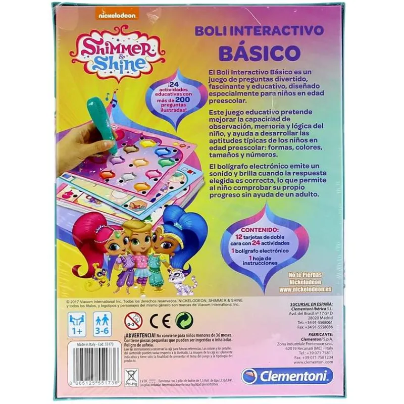 CLEMENTONI Juegos Y Juguetes Educativos-Shimmer and Shime Boli Interactivo