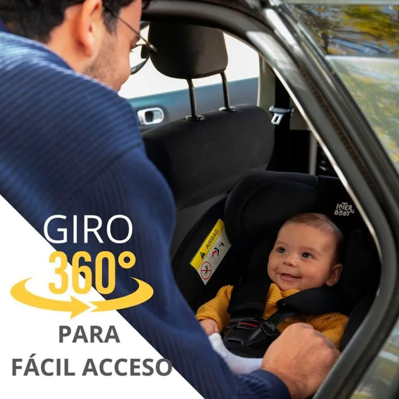 Silla coche Alea 40-150cm c/ pata Gris*INTERBABY