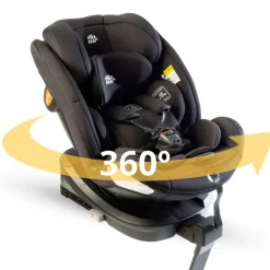 INTERBABY Sillas Con Isofix De 40 A 150 Cm (0 A 12 Años)-Silla coche Alea 40-150cm c/ pata Black
