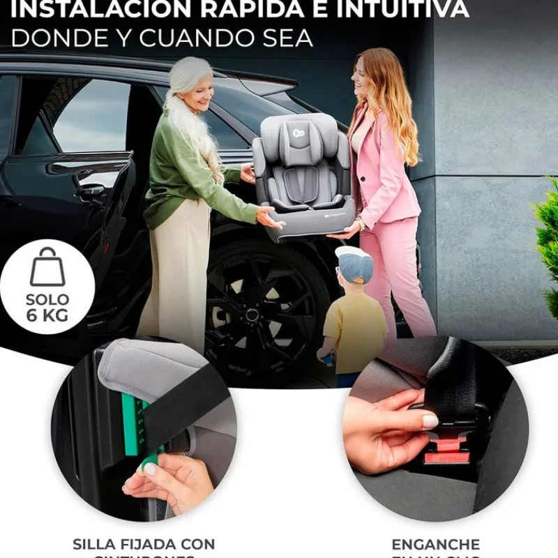 Silla coche Comfort Up i-Size 75-150 Gris*KINDERKRAFT Hot
