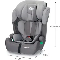 KINDERKRAFT Sillas De Coche Sin Isofix-Silla coche Comfort Up i-Size 75-150 Gris