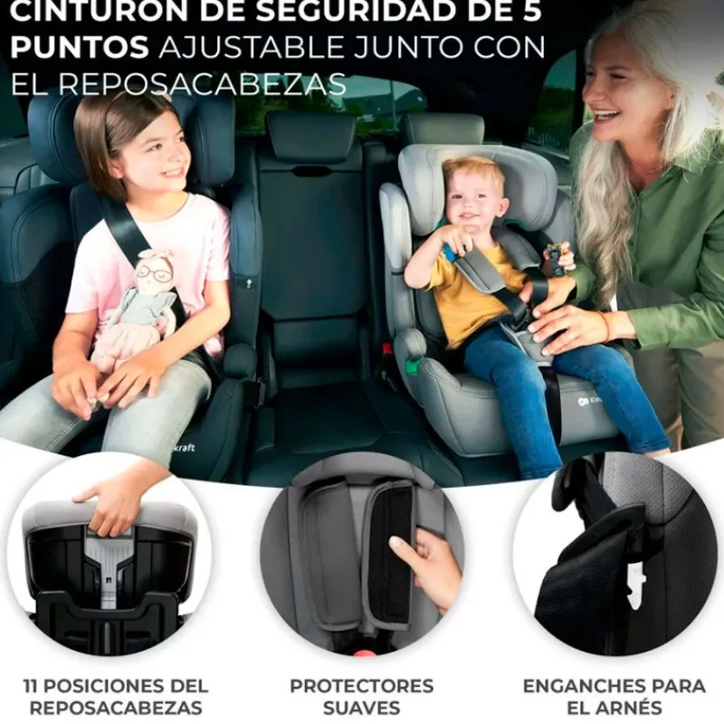 KINDERKRAFT Sillas De Coche Sin Isofix-Silla coche Comfort Up i-Size 75-150 Black