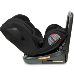 INTERBABY Sillas Con Isofix De 40 A 150 Cm (0 A 12 Años)-Silla coche Giratoria Aruna de 40 a 150 cm Negra + Regalo