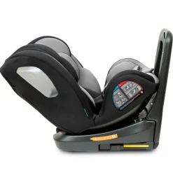 INTERBABY Sillas Con Isofix De 40 A 150 Cm (0 A 12 Años)-Silla coche Giratoria Aruna de 40 a 150cm Gris + Regalo