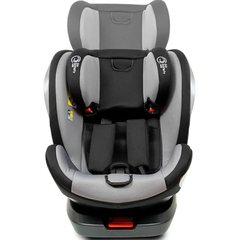 INTERBABY Sillas Con Isofix De 40 A 150 Cm (0 A 12 Años)-Silla coche Giratoria Aruna de 40 a 150cm Gris + Regalo