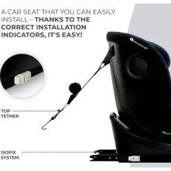 Silla coche I-Grow i-Size 40-150 Top Tether Black + Regalo*KINDERKRAFT Clearance