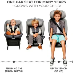 Silla coche I-Grow i-Size 40-150 Top Tether Black + Regalo*KINDERKRAFT Clearance
