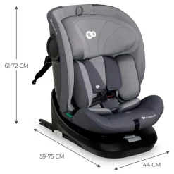 KINDERKRAFT Sillas Con Isofix De 40 A 150 Cm (0 A 12 Años)-Silla coche I-Grow i-Size 40-150 Top Tether Gris