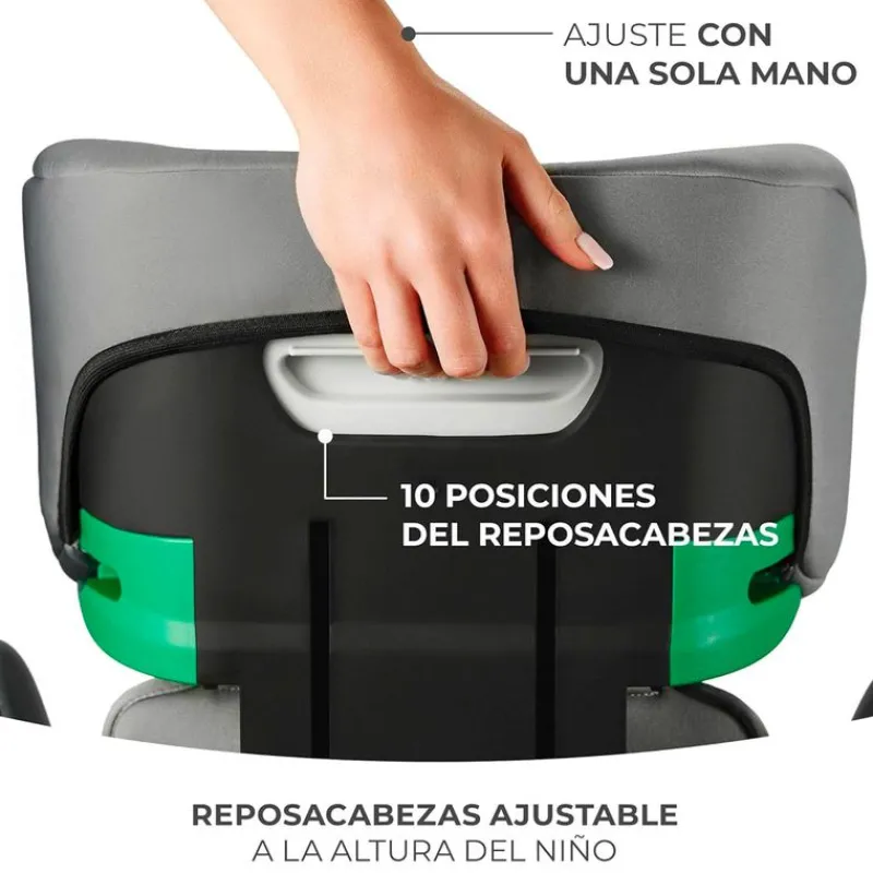 KINDERKRAFT Sillas De Coche Sin Isofix-Silla coche I-Spark 2 en 1 de 100-150cm Black