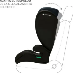 KINDERKRAFT Sillas De Coche Sin Isofix-Silla coche I-Spark 2 en 1 de 100-150cm Black