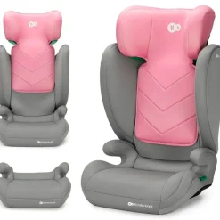 KINDERKRAFT Sillas De Coche Sin Isofix-Silla coche I-Spark 2 en 1 de 100-150cm Rosa