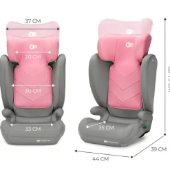 KINDERKRAFT Sillas De Coche Sin Isofix-Silla coche I-Spark 2 en 1 de 100-150cm Rosa