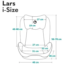 Silla coche Lars Isize 100-150cm c/ cinturon Black*LIONELO Clearance