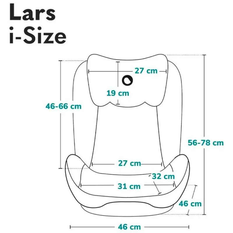 Silla coche Lars Isize 100-150cm c/ cinturon Black*LIONELO Clearance