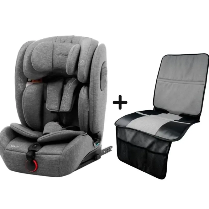 BABYAUTO Sillas Con Isofix De 75 A 150 Cm (1 A 12 Años)-Silla coche Maka Ifix 76-150 cm Gris Melange + Regalo