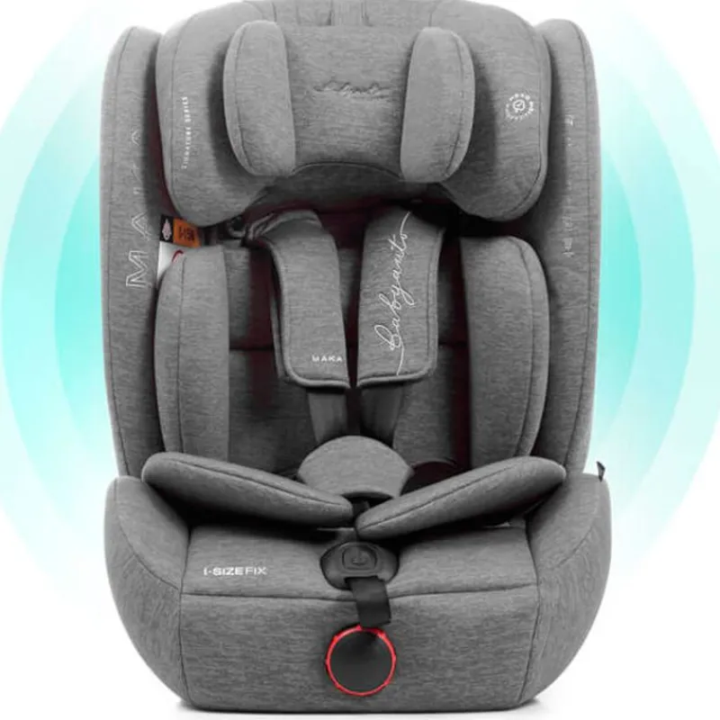 BABYAUTO Sillas Con Isofix De 75 A 150 Cm (1 A 12 Años)-Silla coche Maka Ifix 76-150 cm Gris Melange + Regalo
