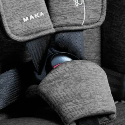 BABYAUTO Sillas Con Isofix De 75 A 150 Cm (1 A 12 Años)-Silla coche Maka Ifix 76-150 cm Gris Melange + Regalo