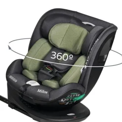 MS Sillas Con Isofix De 40 A 150 Cm (0 A 12 Años)-Silla coche Milos 40-150cm top tether Gris / Verde