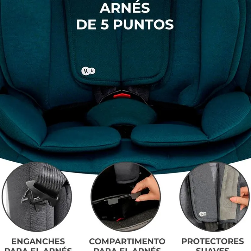 KINDERKRAFT Sillas Con Isofix De 75 A 150 Cm (1 A 12 Años)-Silla coche Oneto 3 Isize 76-150 Blue