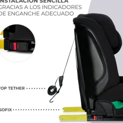 Silla coche Safety Fix 2 76-150 Negra*KINDERKRAFT