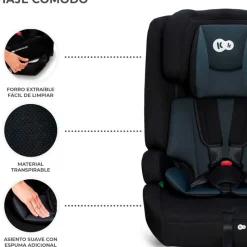 Silla coche Safety Fix 2 76-150 Negra*KINDERKRAFT