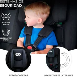 KINDERKRAFT Sillas Con Isofix De 75 A 150 Cm (1 A 12 Años)-Silla coche Safety Fix 2 76-150 Gris