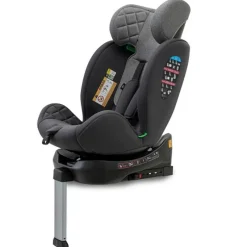 INTERBABY Sillas Con Isofix De 40 A 150 Cm (0 A 12 Años)-Silla coche Sella 40-150cm Giratoria C/Pata Gris
