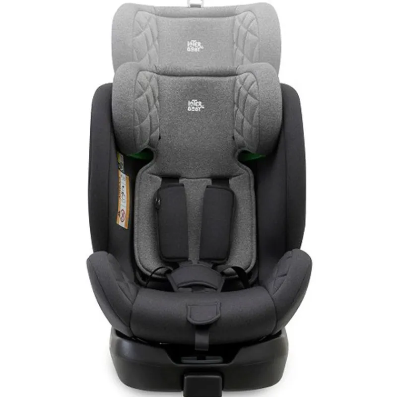 INTERBABY Sillas Con Isofix De 40 A 150 Cm (0 A 12 Años)-Silla coche Sella 40-150cm Giratoria C/Pata Gris