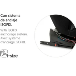 INTERBABY Sillas Con Isofix De 40 A 150 Cm (0 A 12 Años)-Silla coche Sella 40-150cm Giratoria C/Pata Gris