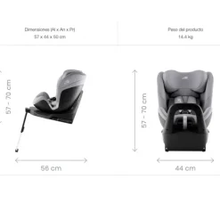 Silla coche Swivel 40-125 Space Frost Grey*BRITAX RÖMER New