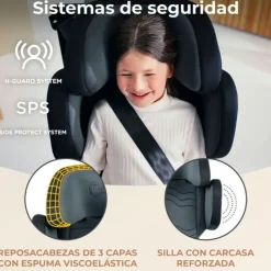 Silla coche Xpand 2 Isize 100-150 cm Black*KINDERKRAFT Online