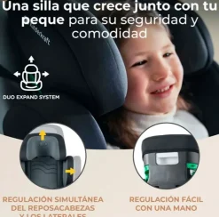 Silla coche Xpand 2 Isize 100-150 cm Black*KINDERKRAFT Online