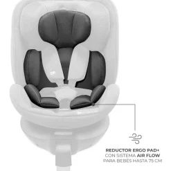 KINDERKRAFT Sillas Con Isofix De 40 A 150 Cm (0 A 12 Años)-Silla coche Xrider2 I-Size 40-150 cm c/pata Gris + Regalo