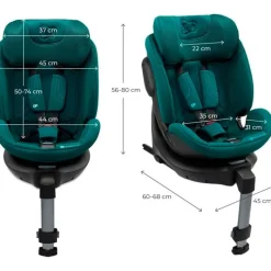 Silla coche Xrider2 I-Size 40-150 cm c/pata green*KINDERKRAFT Discount
