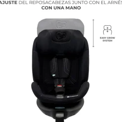 KINDERKRAFT Sillas Con Isofix De 40 A 150 Cm (0 A 12 Años)-Silla coche Xrider2 I-Size 40-150 cm c/pata Negra + Regalo