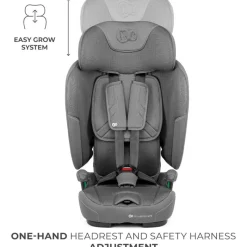 KINDERKRAFT Sillas Con Isofix De 75 A 150 Cm (1 A 12 Años)-Silla de coche Fix2go 75-150 Grey