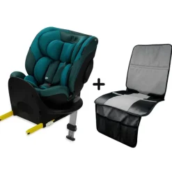 KINDERKRAFT Sillas Con Isofix De 40 A 150 Cm (0 A 12 Años)-Silla de coche I-Fix Isize 360 40-150cm c/pata Blue + Regalo