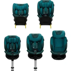 KINDERKRAFT Sillas Con Isofix De 40 A 150 Cm (0 A 12 Años)-Silla de coche I-Fix Isize 360 40-150cm c/pata Blue + Regalo