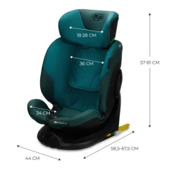 KINDERKRAFT Sillas Con Isofix De 40 A 150 Cm (0 A 12 Años)-Silla de coche I-Fix Isize 360 40-150cm c/pata Blue + Regalo