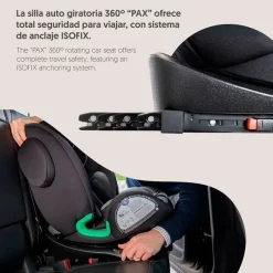 INTERBABY Sillas Con Isofix De 40 A 150 Cm (0 A 12 Años)-Silla de coche Pax de 40-150cm c/ Pata Gris