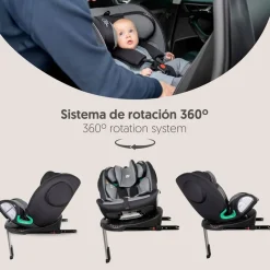INTERBABY Sillas Con Isofix De 40 A 150 Cm (0 A 12 Años)-Silla de coche Pax de 40-150cm c/ Pata Gris