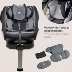 INTERBABY Sillas Con Isofix De 40 A 150 Cm (0 A 12 Años)-Silla de coche Pax de 40-150cm c/ Pata Gris
