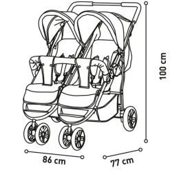 ASALVO Gemelares-Silla gemelar Henry Verde