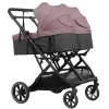 CASUALPLAY Gemelares-Silla Gemelar Tour Twin Max + 2 capazos Misty Pink