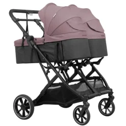 CASUALPLAY Gemelares-Silla Gemelar Tour Twin Max + 2 capazos Misty Pink