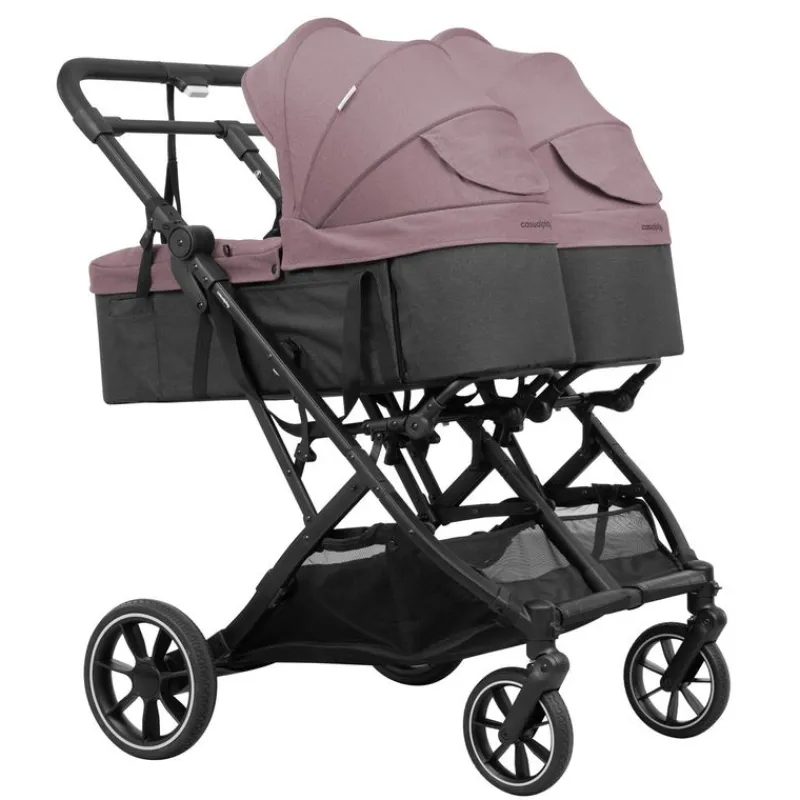 CASUALPLAY Gemelares-Silla Gemelar Tour Twin Max + 2 capazos Misty Pink